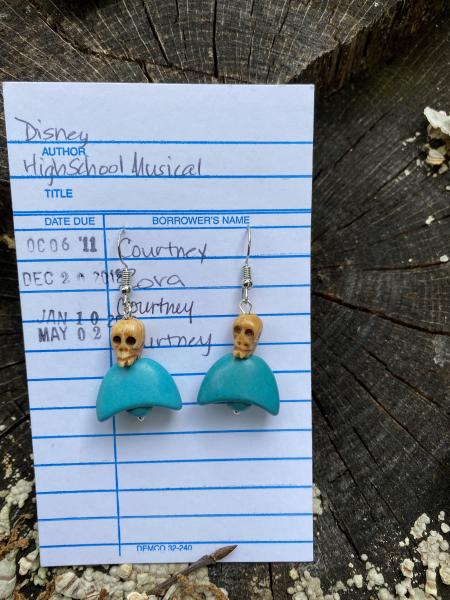 Turquoise & Skull Earrings