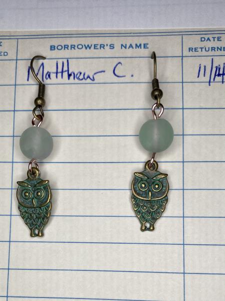 Bronze Owl Earrings
