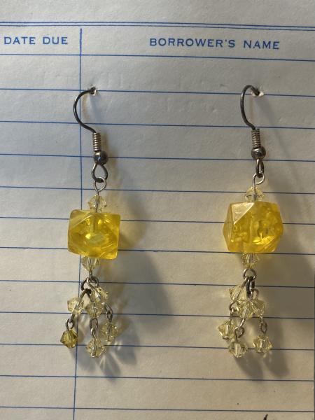 Yellow Amber Earrings picture