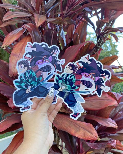 Tanjiro and Nezuko Sticker