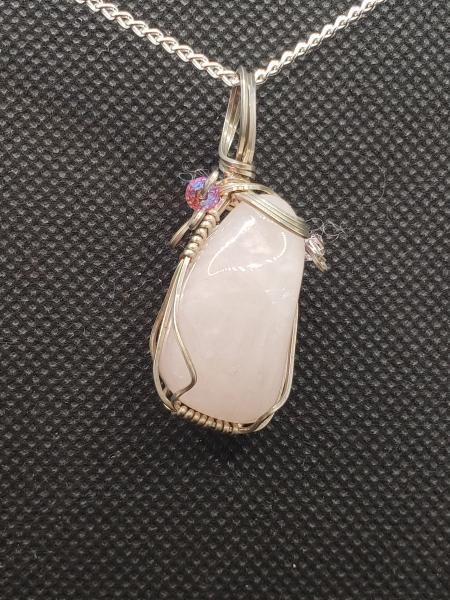 Rose Quartz Pendant in sterling silver picture