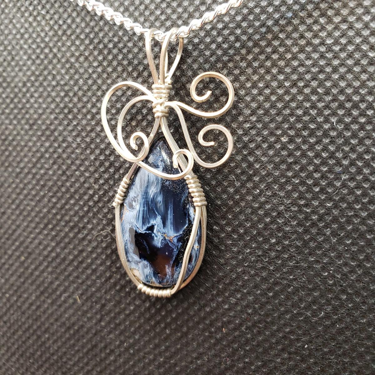 Pietersite Pendant in sterling silver picture