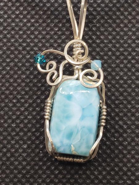 Dominican Larimar Pendant in sterling silver picture