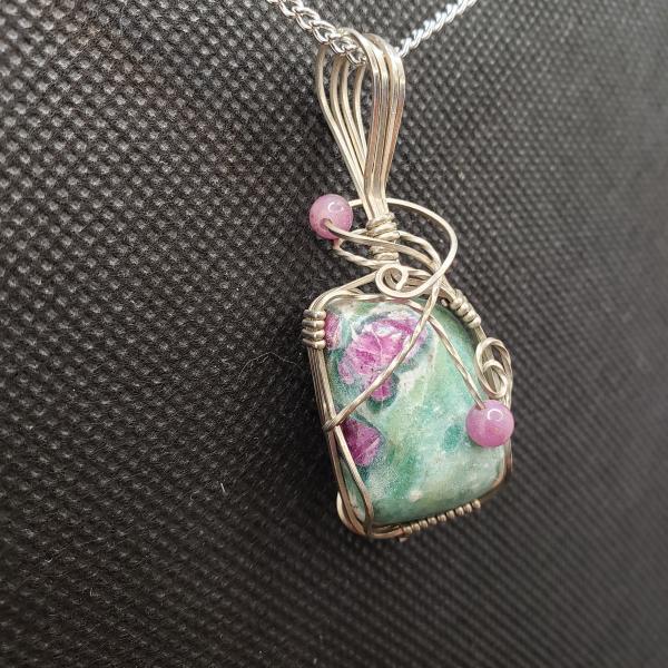 Ruby in Fuchsite Pendant in sterling silver