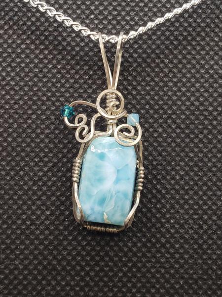 Dominican Larimar Pendant in sterling silver picture