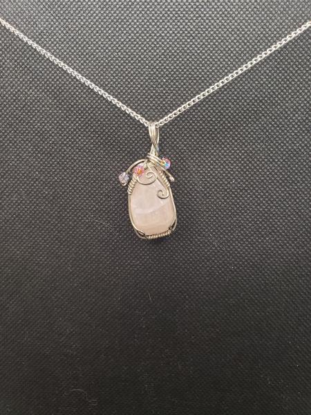 Rose Quartz Pendant in sterling silver picture