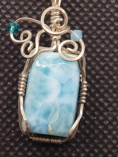 Dominican Larimar Pendant in sterling silver picture