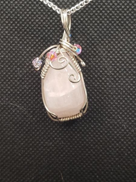 Rose Quartz Pendant in sterling silver picture