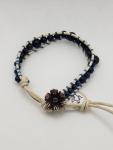 Leather Bracelet with Lapis Lazuli