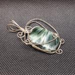 Green Seraphinite Pendant in sterling silver