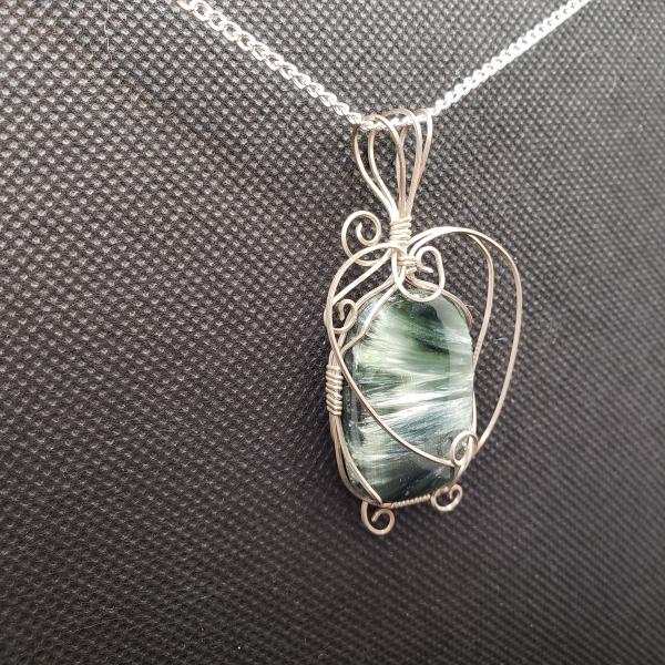 Green Seraphinite Pendant in sterling silver picture