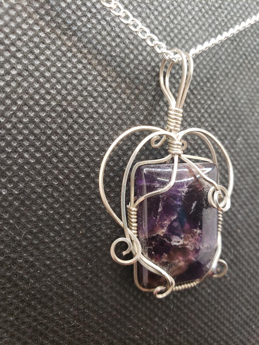 Amethyst Pendant in sterling silver picture