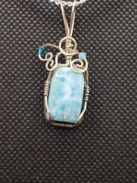 Dominican Larimar Pendant in sterling silver picture