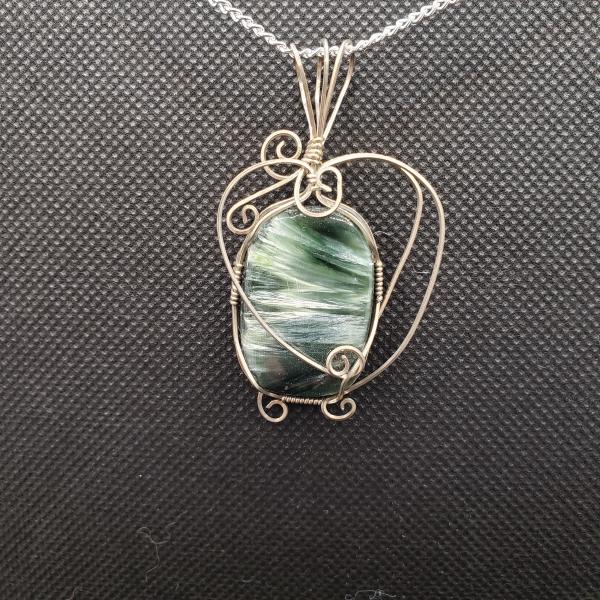 Green Seraphinite Pendant in sterling silver picture