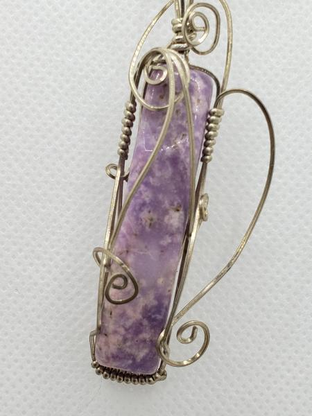 Wire wrapped Prairie Tanzanite  Nugget Pendant in sterling silver picture