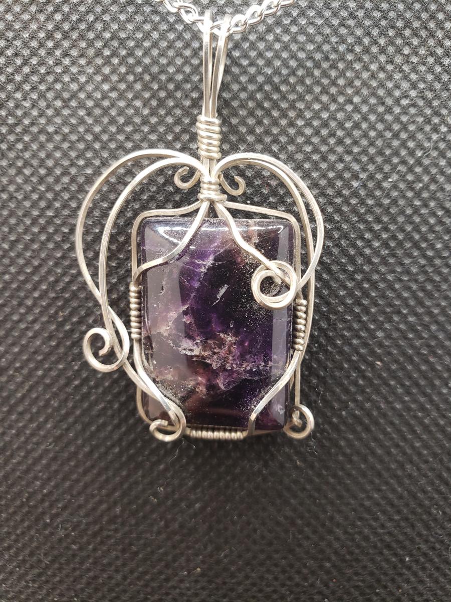 Amethyst Pendant in sterling silver picture
