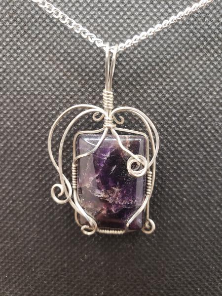 Amethyst Pendant in sterling silver