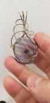 Wire wrapped Fluorite Pendant in sterling silver