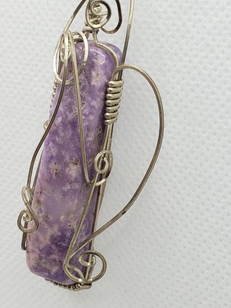 Wire wrapped Prairie Tanzanite  Nugget Pendant in sterling silver picture