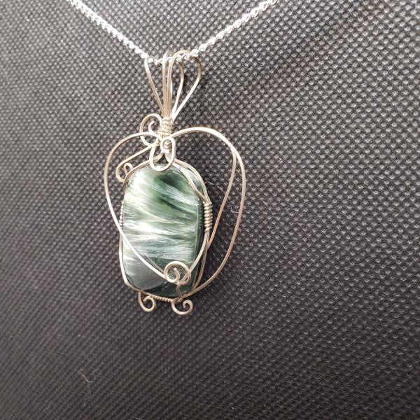 Green Seraphinite Pendant in sterling silver picture