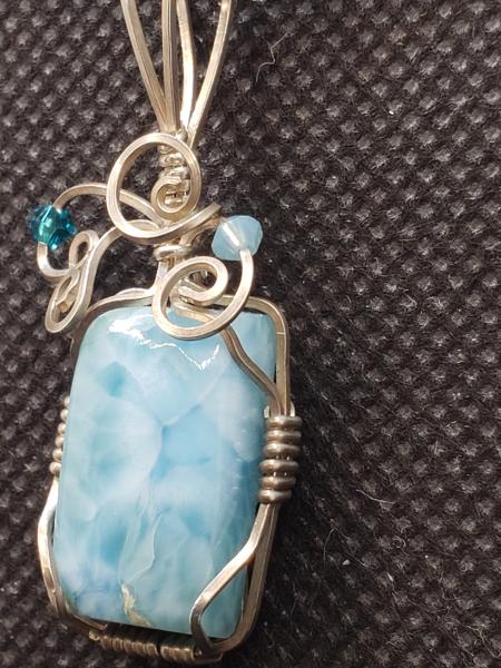 Dominican Larimar Pendant in sterling silver picture