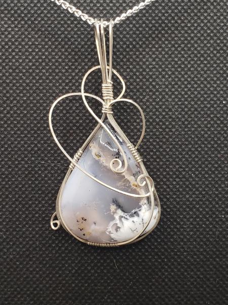 Dendritic Opal Pendant in sterling silver