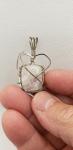 Wire wrapped Moonstone Pendant in sterling silver