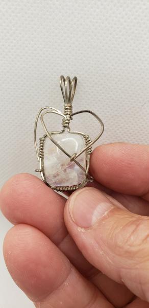 Wire wrapped Moonstone Pendant in sterling silver picture