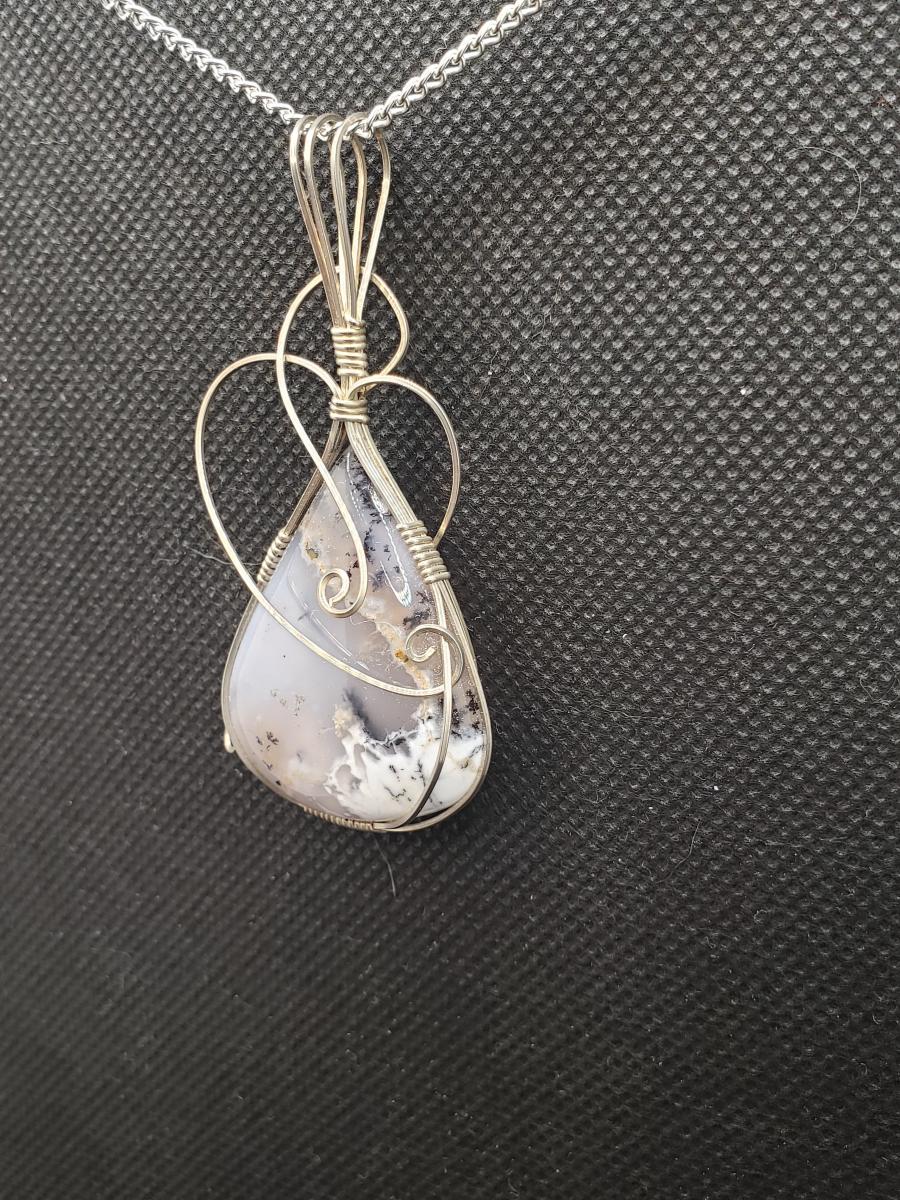 Dendritic Opal Pendant in sterling silver picture