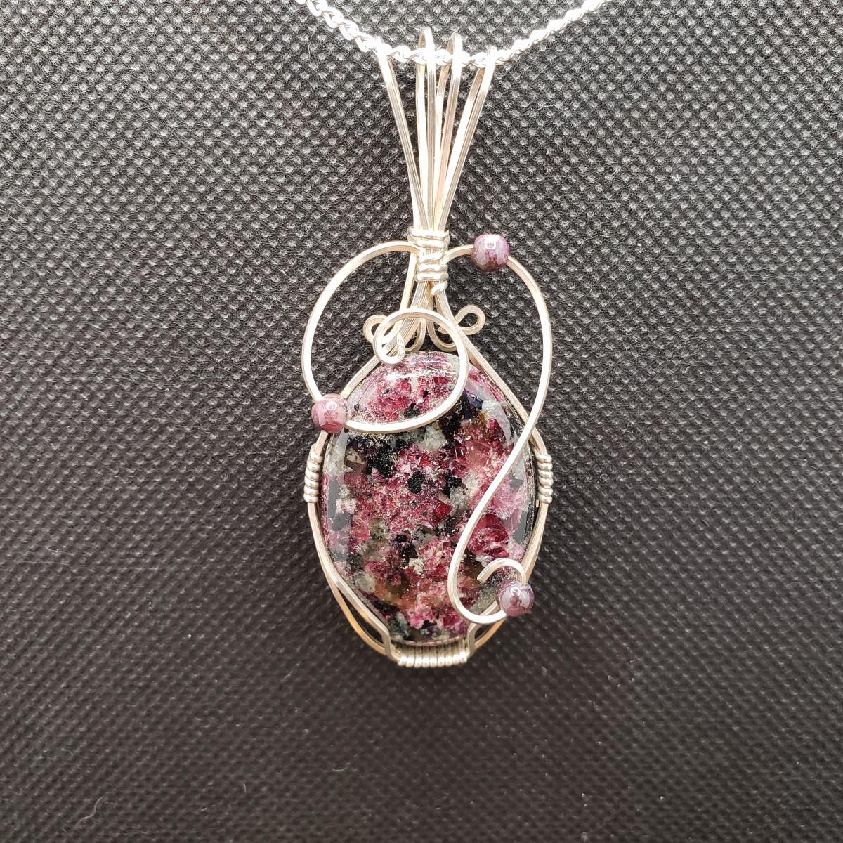 Eudialyte Pendant in sterling silver picture
