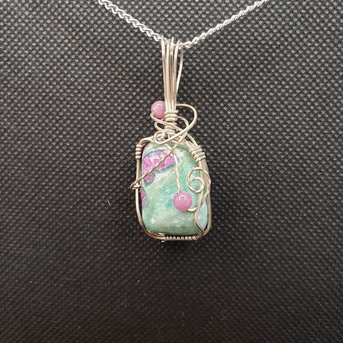 Ruby in Fuchsite Pendant in sterling silver picture