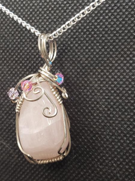 Rose Quartz Pendant in sterling silver picture