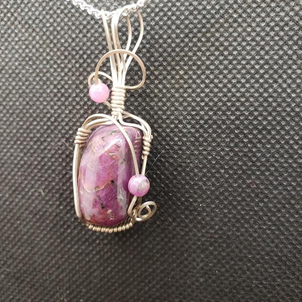 Ruby Nugget Pendant in sterling silver picture