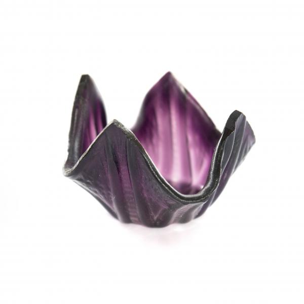 Votive - Deep raspberry swirl votive holder picture