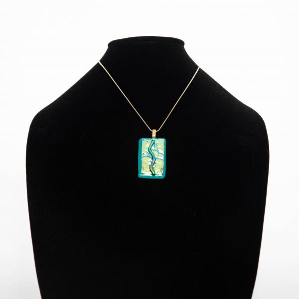 Jewelry - Dichroic sea green pendant