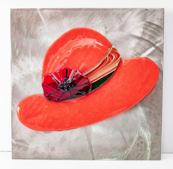 Decorative - Red hat and flower picture