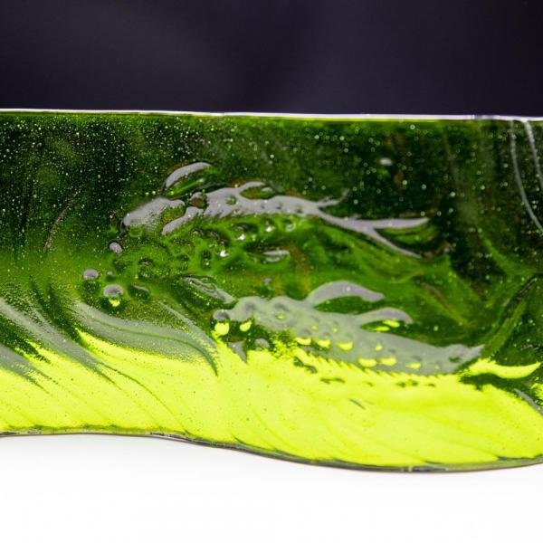 Tile - Green glass wave with koi fish picture