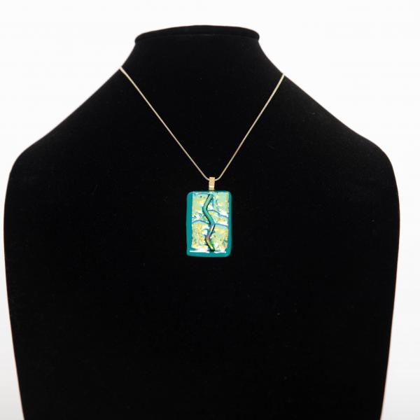 Jewelry - Dichroic sea green pendant picture