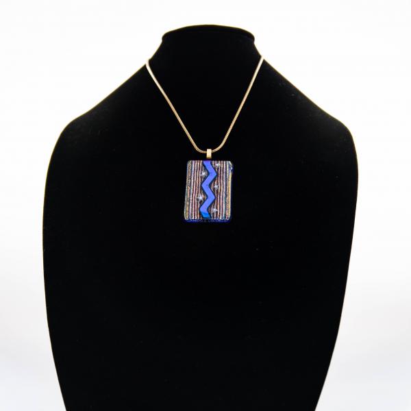 Jewelry - Dichroic striped pendant with stars picture