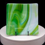 Plate - Spring swirl patterned square platter