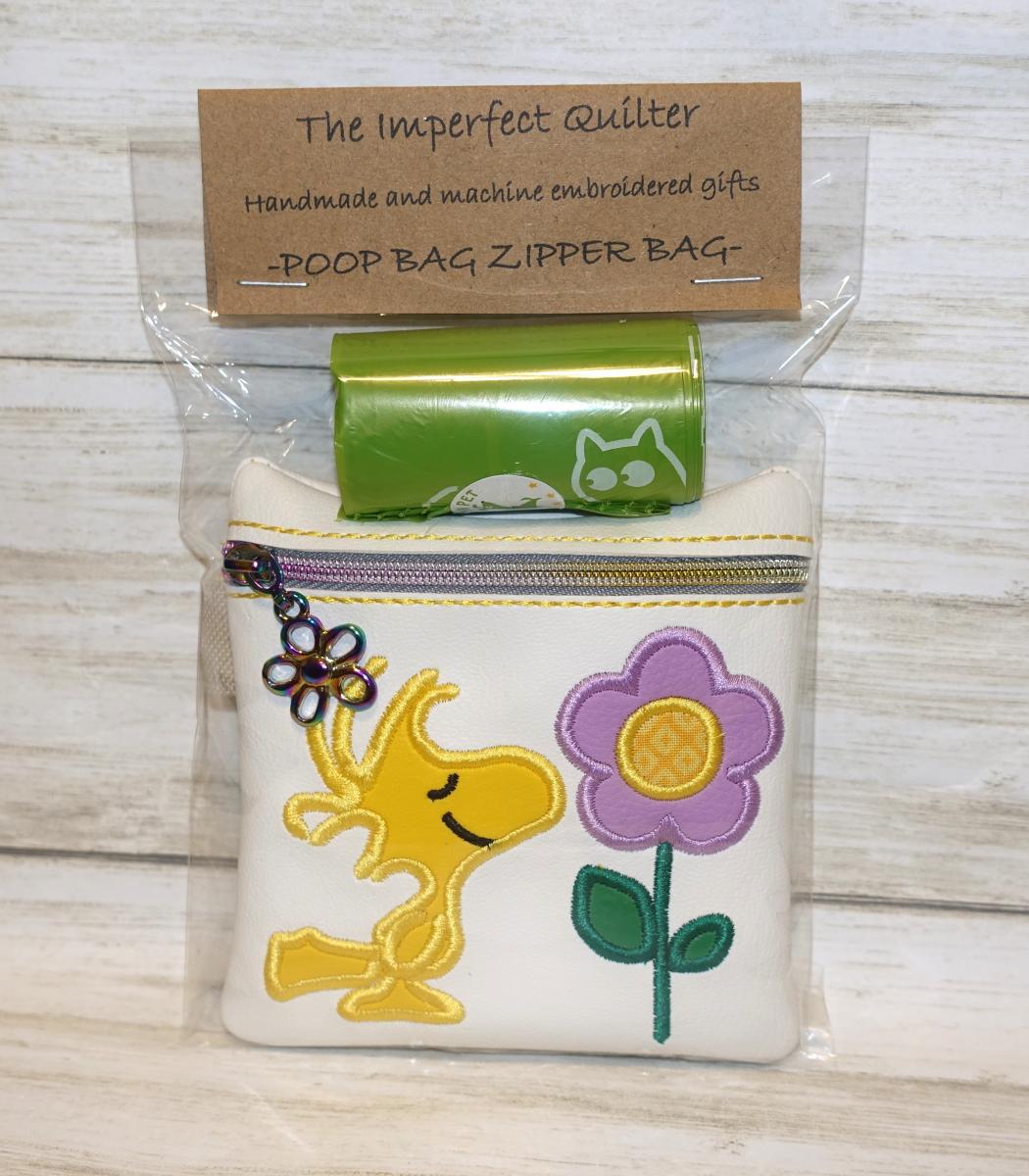 Yellow Bird and Flower Poop Bag picture