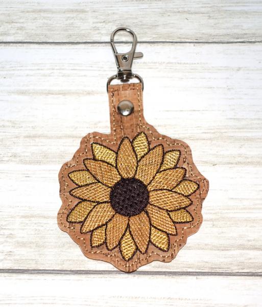 Sunflower Keychain on Cork picture