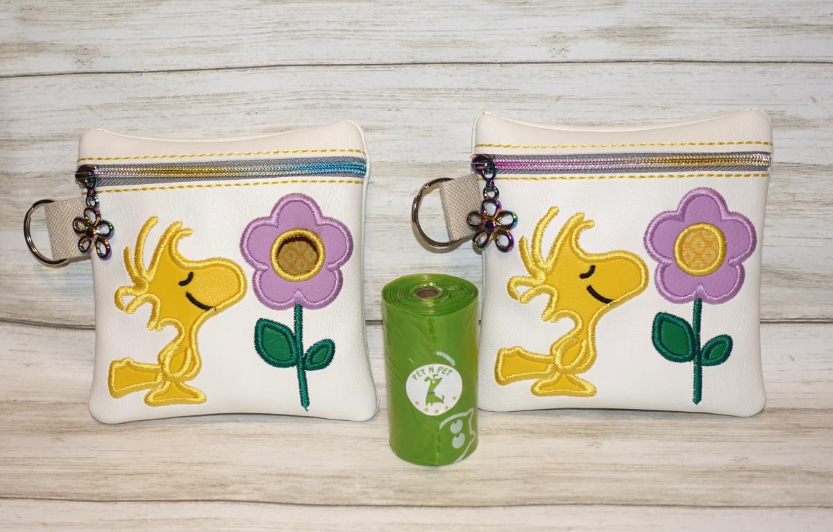 Yellow Bird and Flower Poop Bag picture