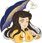 Umbrella Girl Pin - Shishido Colab