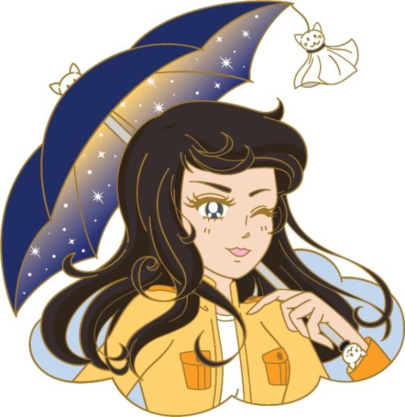 Umbrella Girl Pin - Shishido Colab