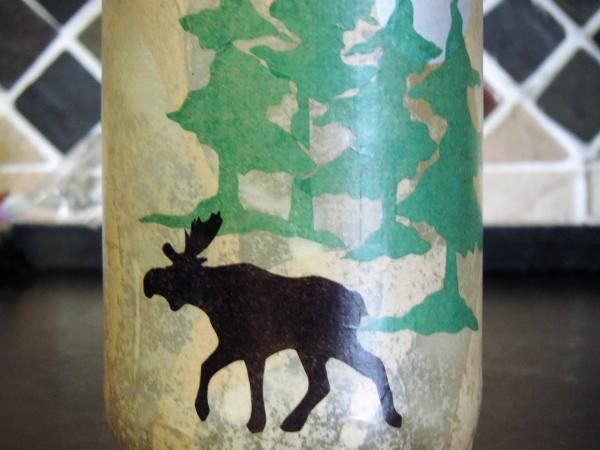 Moose and pine trees picture