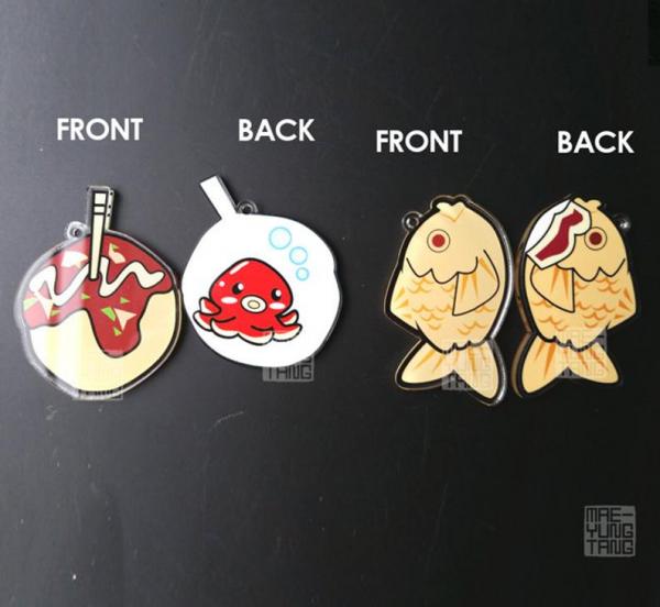 Keychain- Japanese Food 2 in clear acrylic charms