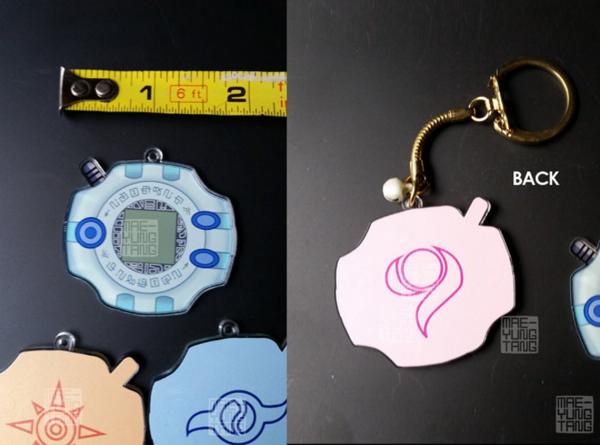 Keychain- Digimon Digicrest 2 in. Clear Acrylic Charm picture