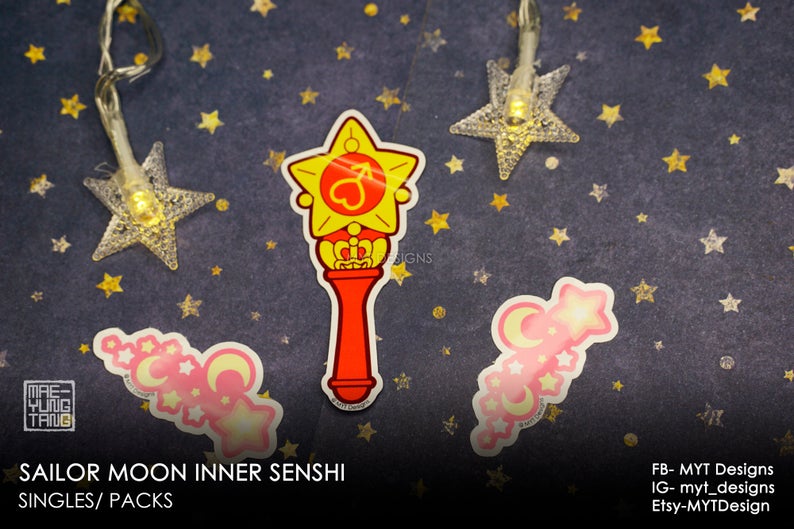 Inner Senshi wand Diecut Weatherproof Vinyl Stickers| picture