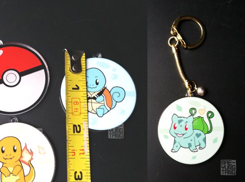 Keychain- Pokemon Gen.1- 2 in. Clear Acrylic Charm picture